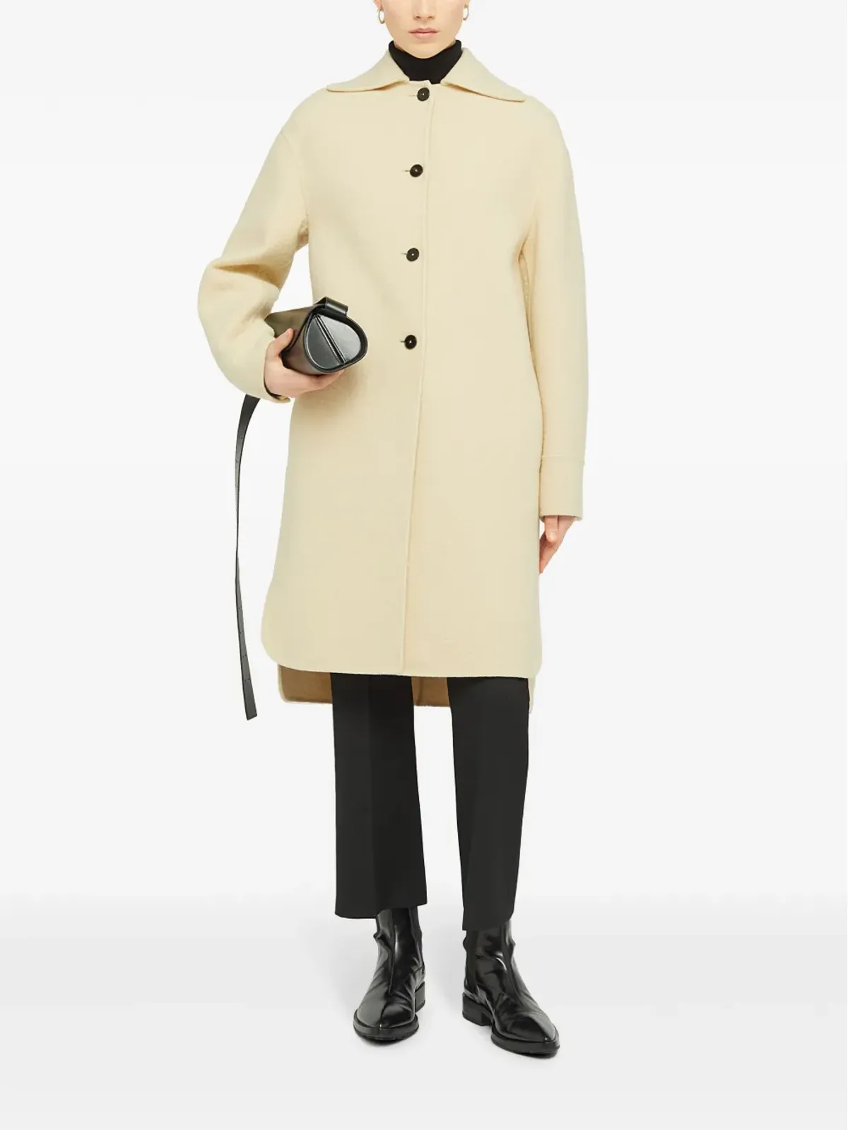 Jil Sander シングルブレスト ヴァージンウール コート - 画像2