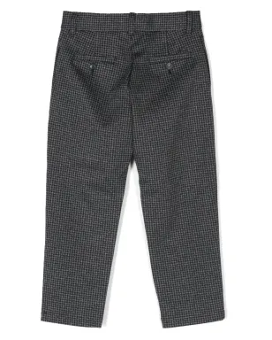 Emporio Armani Kids 千鳥格子柄ストレートパンツ - グレー - サムネイル2
