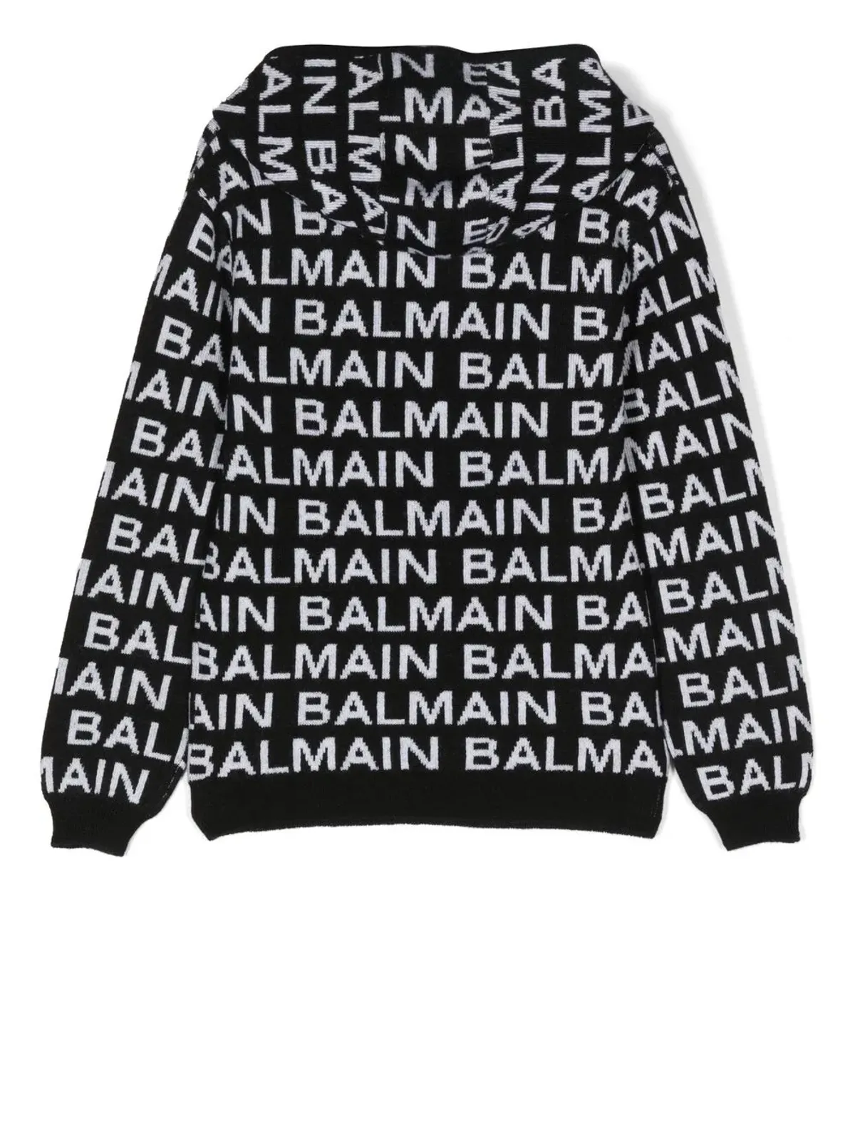 Balmain Kids ロゴ入りインターシャジャンパー - 画像2