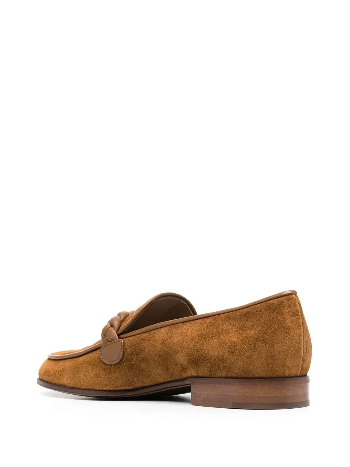 Gianvito Rossi マッシモ 編み込みスエード ローファー - ブラウン - 画像3