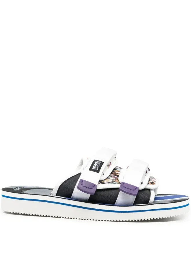 Suicoke Suicoke double touch-strap panelled slides - Whiteの商品画像
