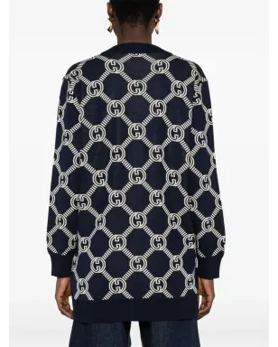 Gucci GGジャカード リバーシブル カーディガン - サムネイル4