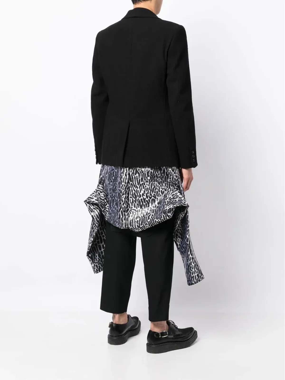 Comme des Garçons Homme Plus アシンメトリーヘム ウールブレザー - 画像4