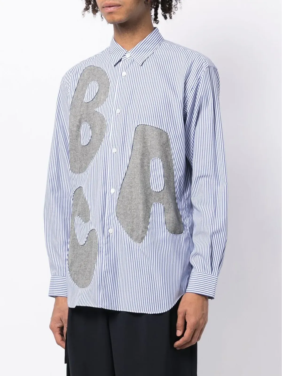 Comme Des Garçons Shirt アルファベットパッチディテール長袖シャツ - 画像3