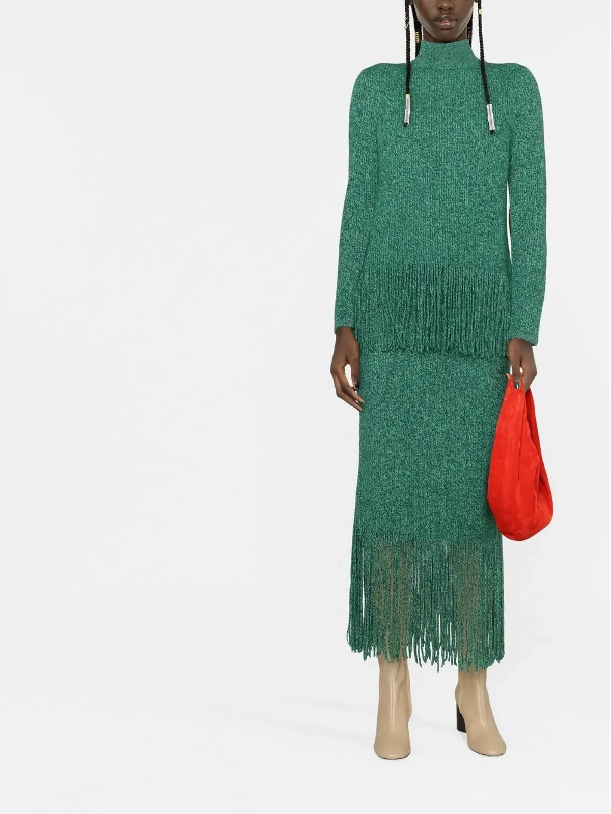ZIMMERMANN フリンジヘムのニットスカート - 画像2