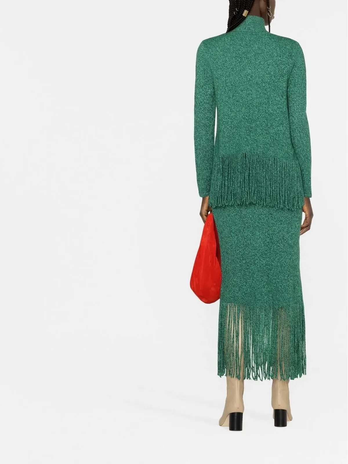 ZIMMERMANN フリンジヘムのニットスカート - 画像4