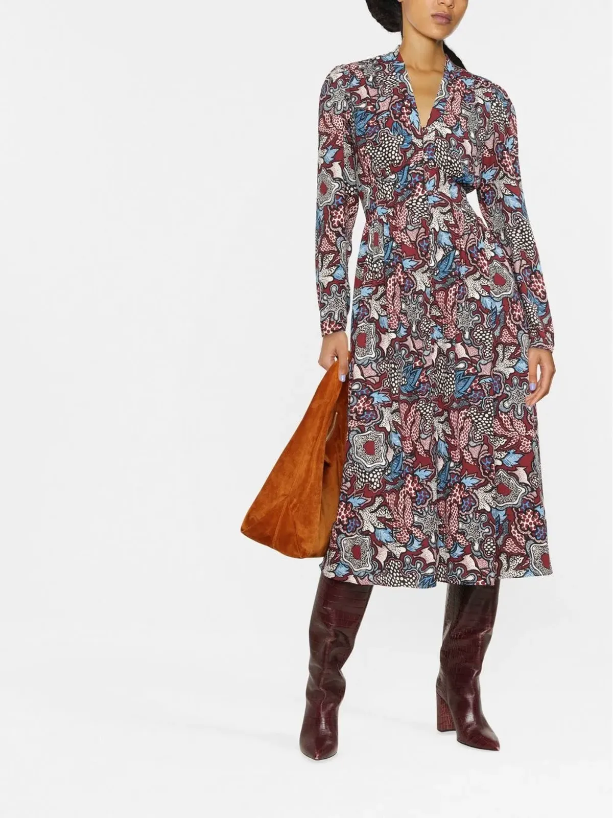 DVF Diane von Furstenberg 花柄プリント ミディドレス - 画像2