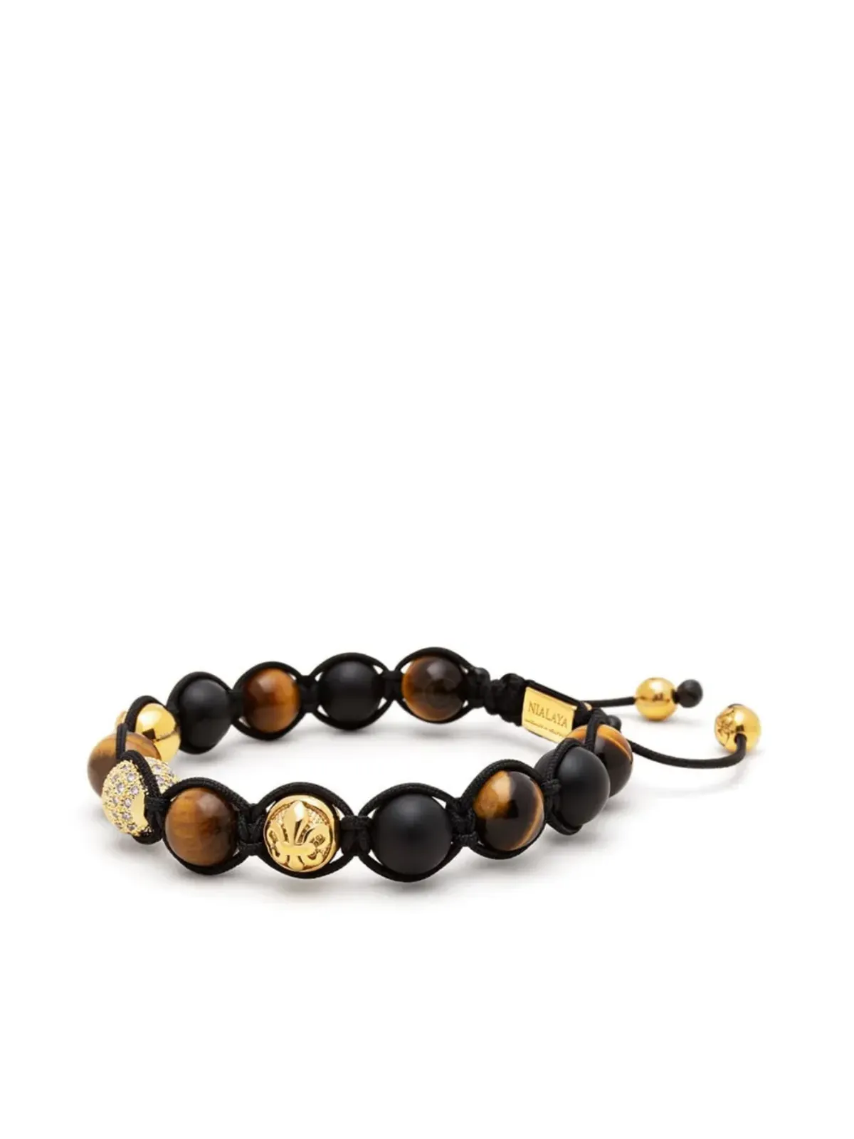 Nialaya Jewelry タイガーアイビーズ ブレスレット ブラウン - 画像3