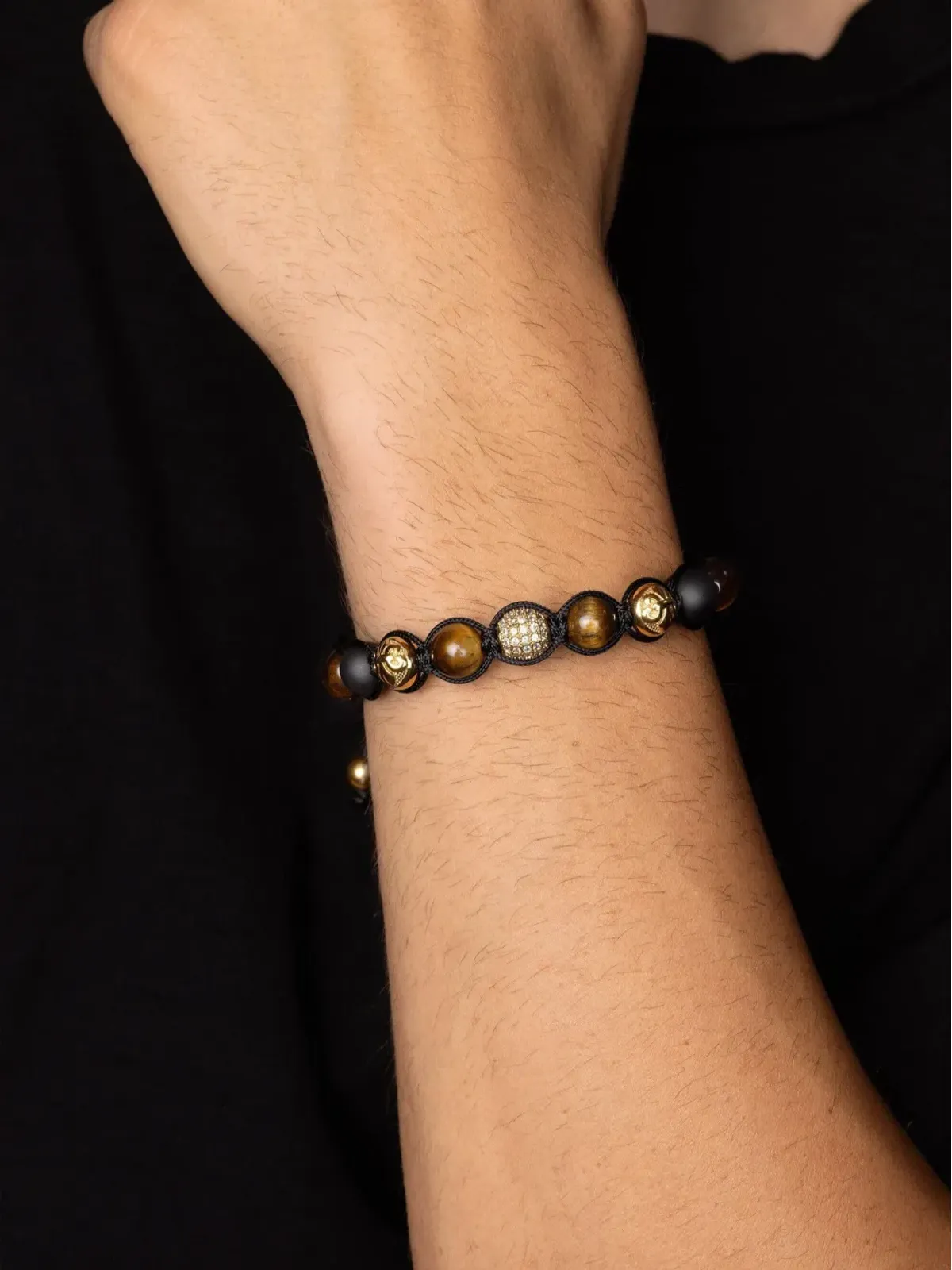 Nialaya Jewelry タイガーアイビーズ ブレスレット ブラウン - 画像4