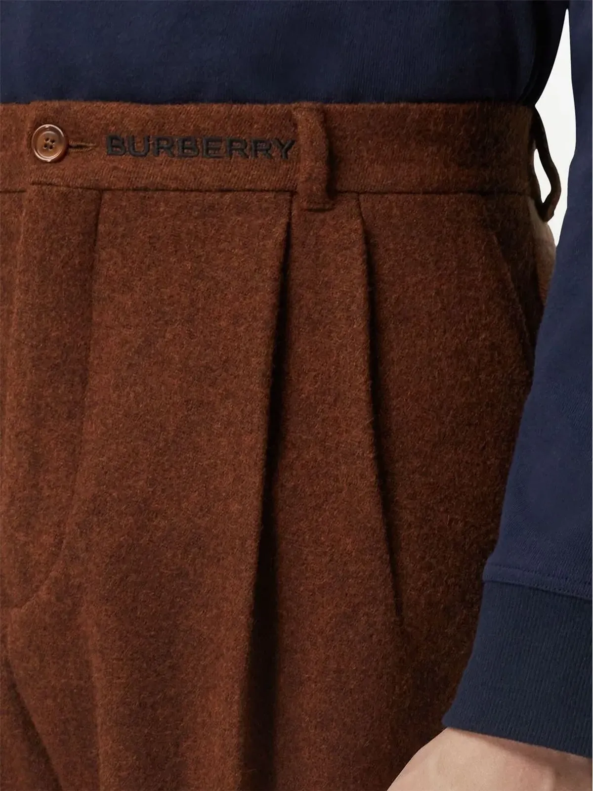 Burberry プリーツ入りワイドパンツ - 画像5