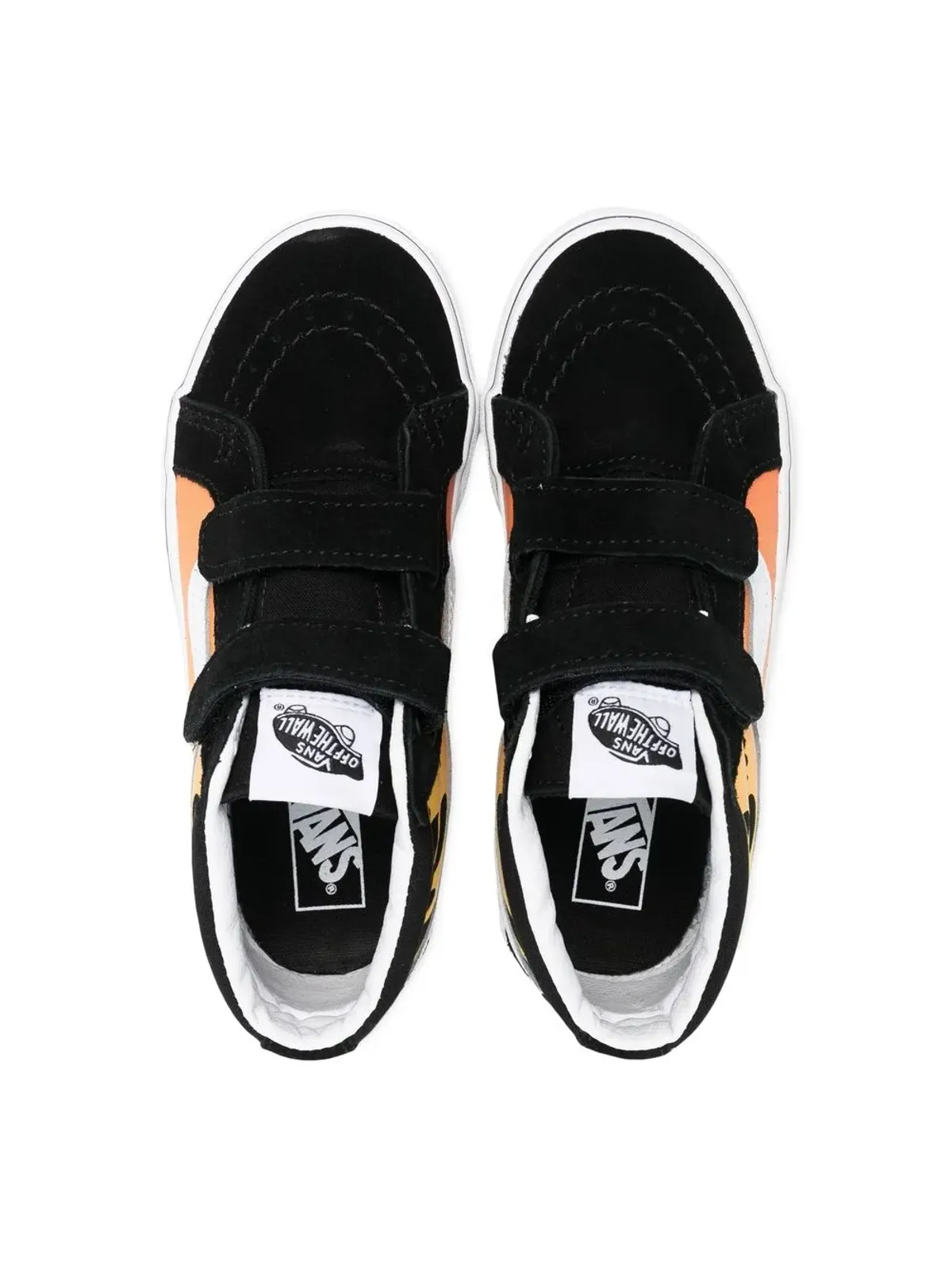 Vans Kids Old Skool 炎柄プリント スニーカー ブラック - 画像3