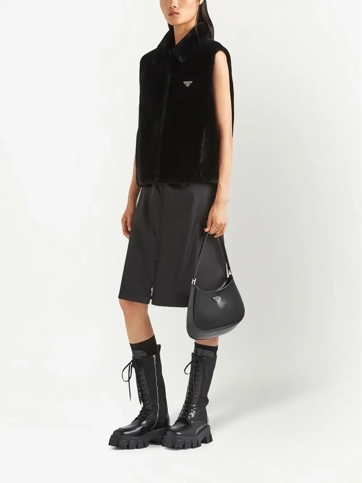 Prada リバーシブルシアリングベスト - 画像2