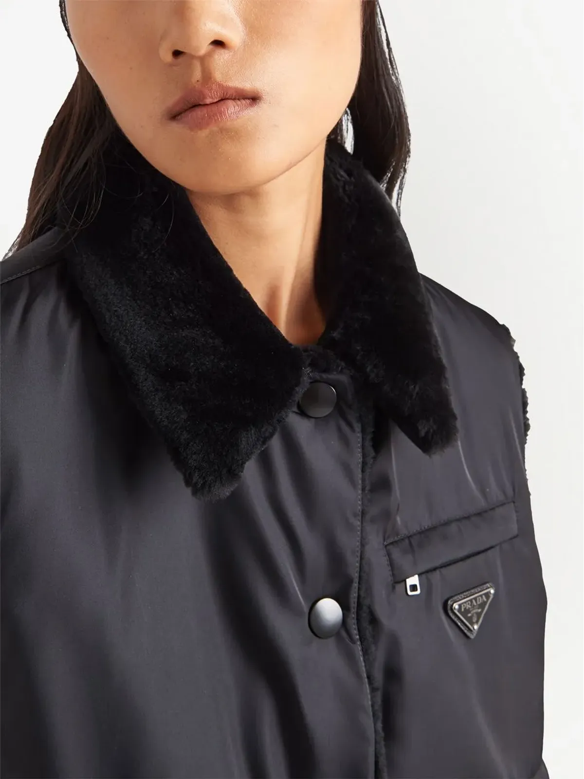Prada リバーシブルシアリングベスト - 画像4