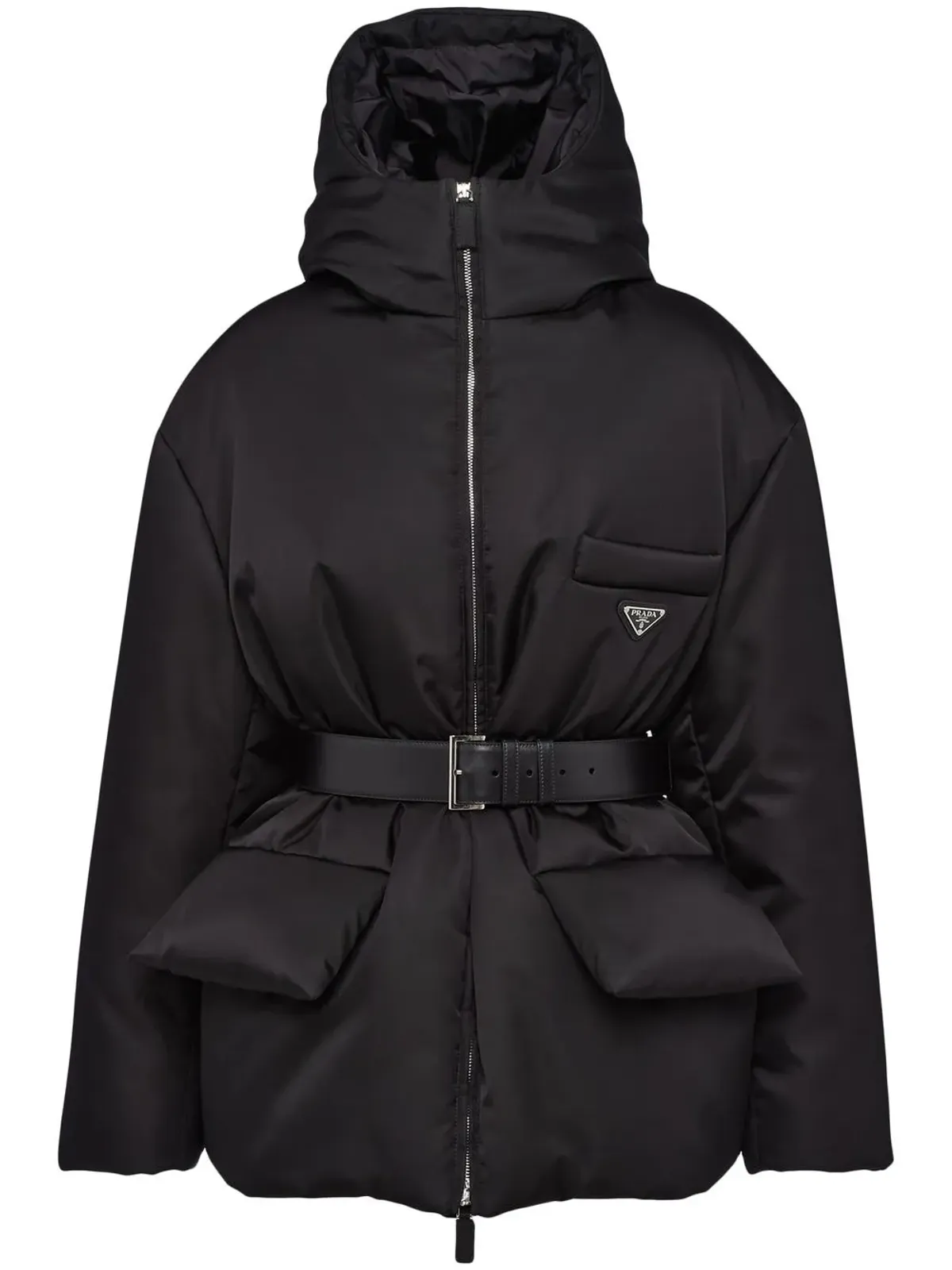Prada リサイクルナイロン フード付き ダウンジャケット - 画像1