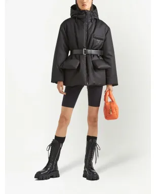 Prada リサイクルナイロン フード付き ダウンジャケット - サムネイル2