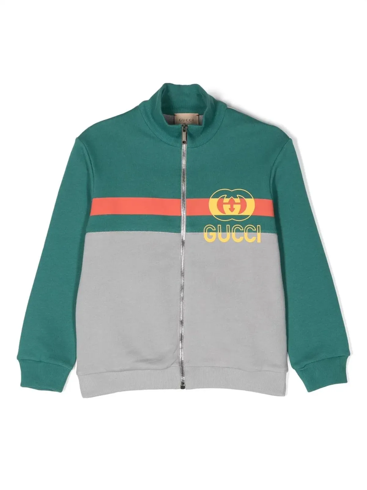 Gucci Kids ロゴプリント コットン トラックジャケット - 画像1