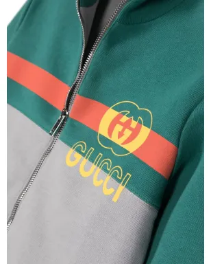 Gucci Kids ロゴプリント コットン トラックジャケット - サムネイル3
