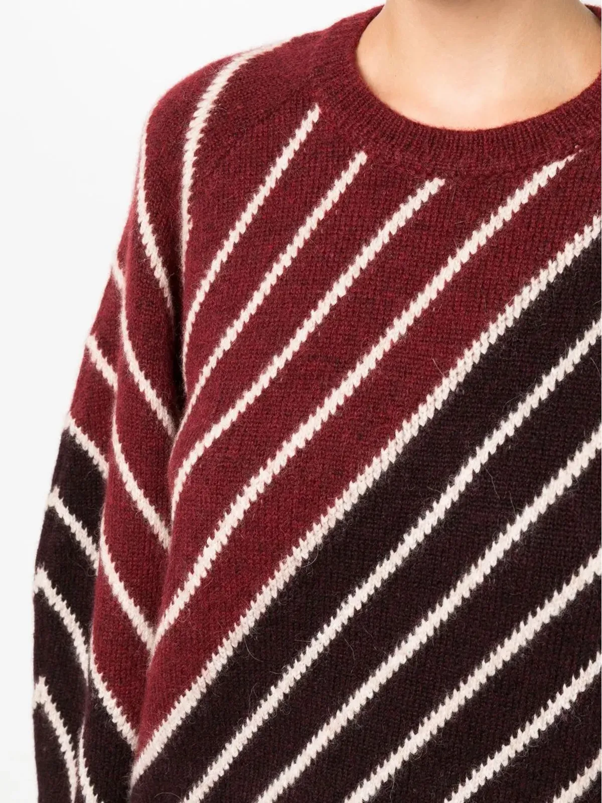 Stella McCartney ダイアゴナルストライプ柄ジャンパー - レッド - 画像5
