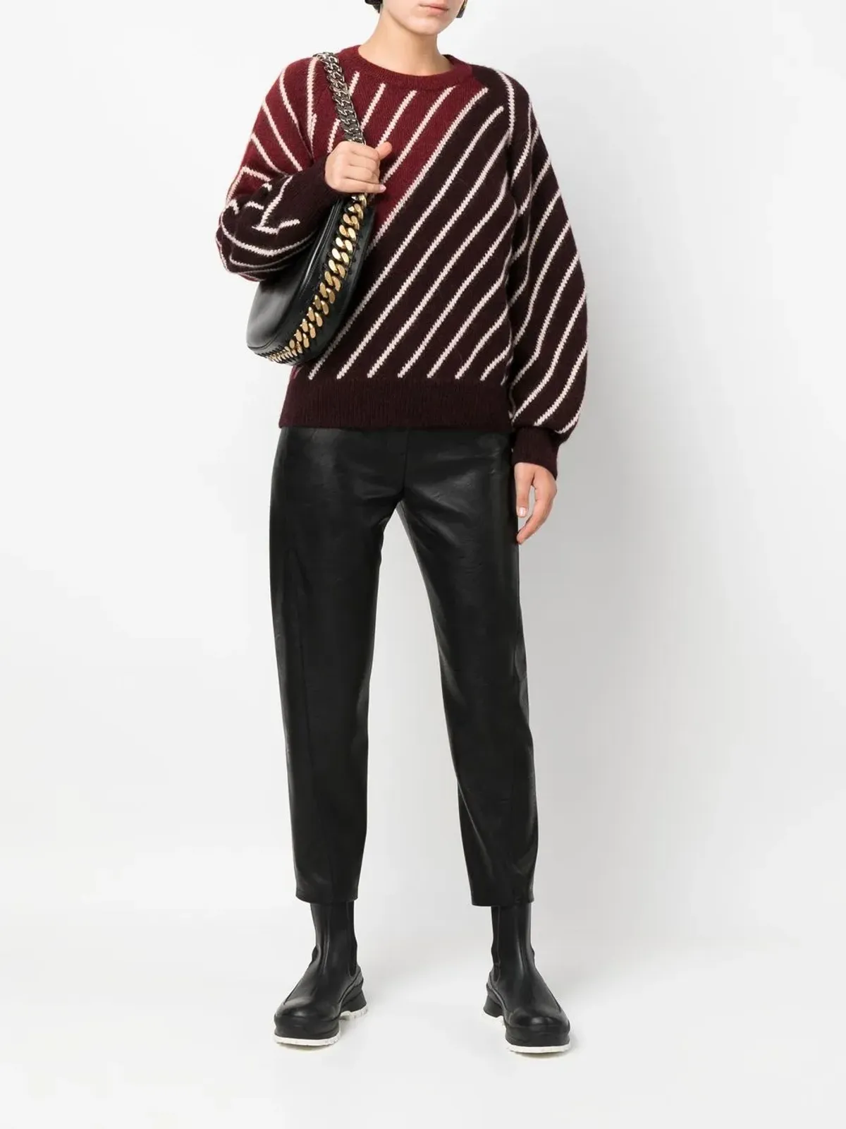 Stella McCartney ダイアゴナルストライプ柄ジャンパー - レッド - 画像2