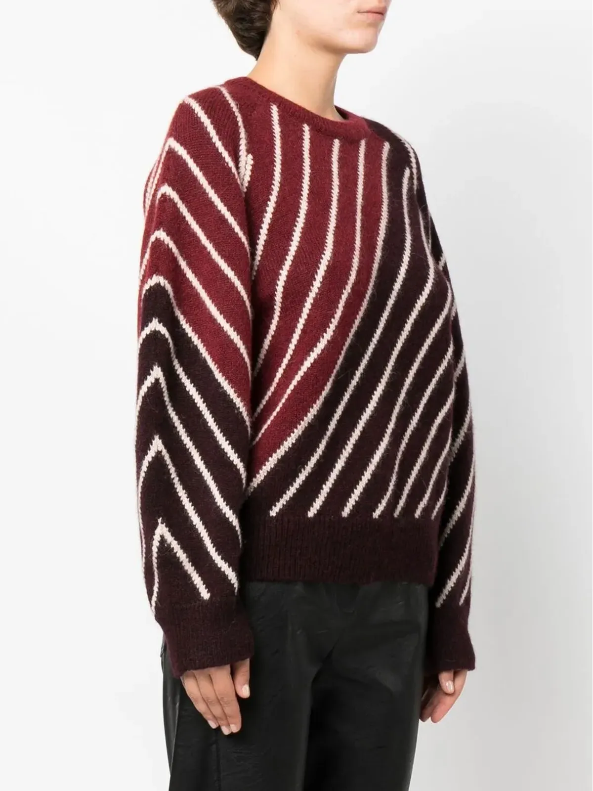 Stella McCartney ダイアゴナルストライプ柄ジャンパー - レッド - 画像3