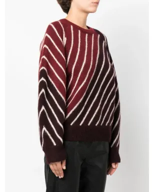 Stella McCartney ダイアゴナルストライプ柄ジャンパー - レッド - サムネイル3