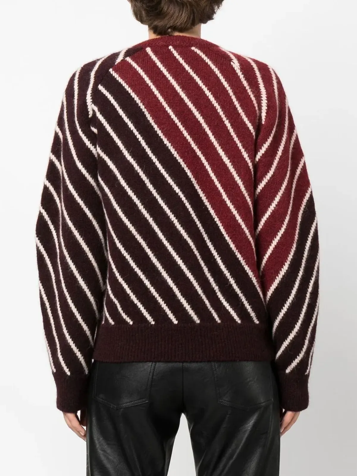 Stella McCartney ダイアゴナルストライプ柄ジャンパー - レッド - 画像4