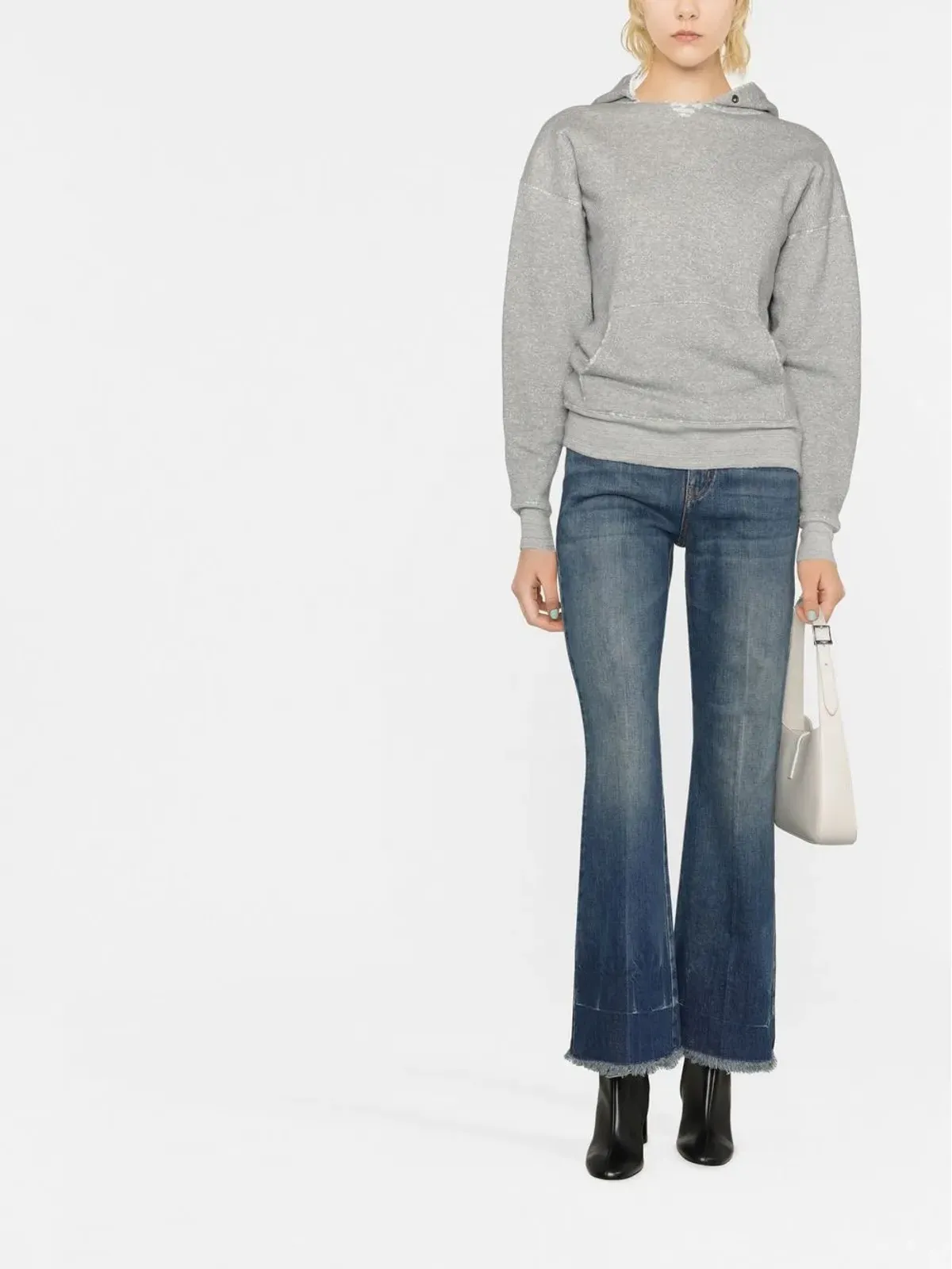 Saint Laurent Université distressed-effect marl フーディ - 画像2