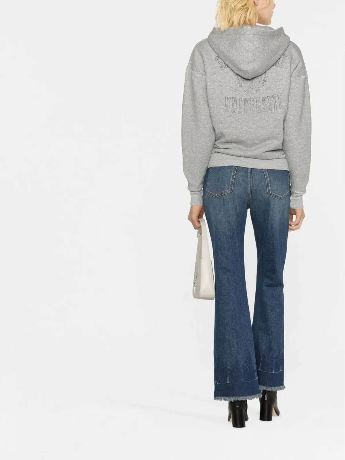 Saint Laurent Université distressed-effect marl フーディ - 画像4