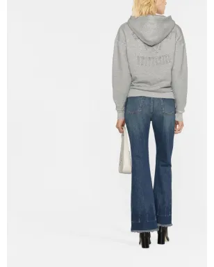 Saint Laurent Université distressed-effect marl フーディ - サムネイル4