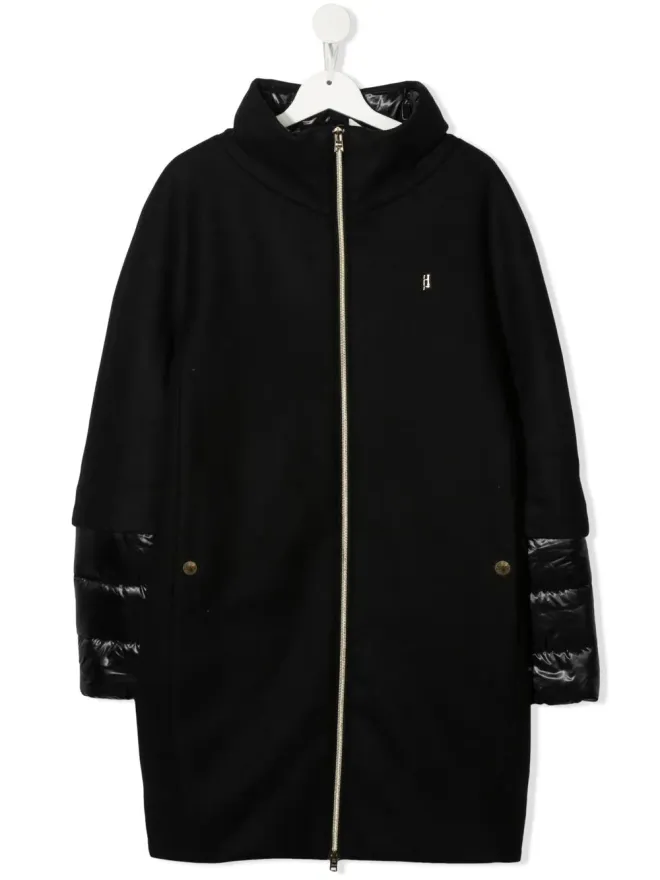 Herno Kids Herno Kids TEEN layered padded coat - Blackの商品画像