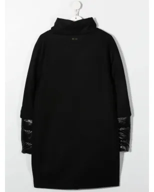 Herno Kids TEEN layered padded coat - Black - サムネイル2