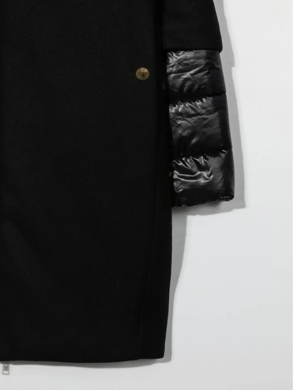 Herno Kids TEEN layered padded coat - Black - 画像3