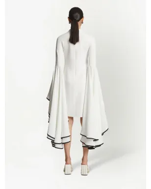 Proenza Schouler crepe ruffle sleeve dress - White - サムネイル4