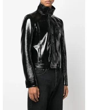 Courrèges ロゴパッチ付きフェイクレザー ジャケット - サムネイル3