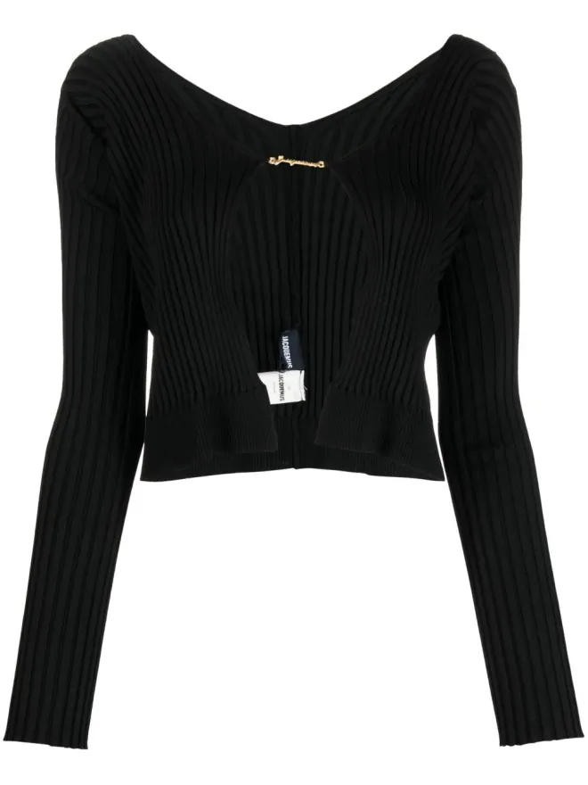 JACQUEMUS Jacquemus リブ編み Vネック カーディガンの商品画像