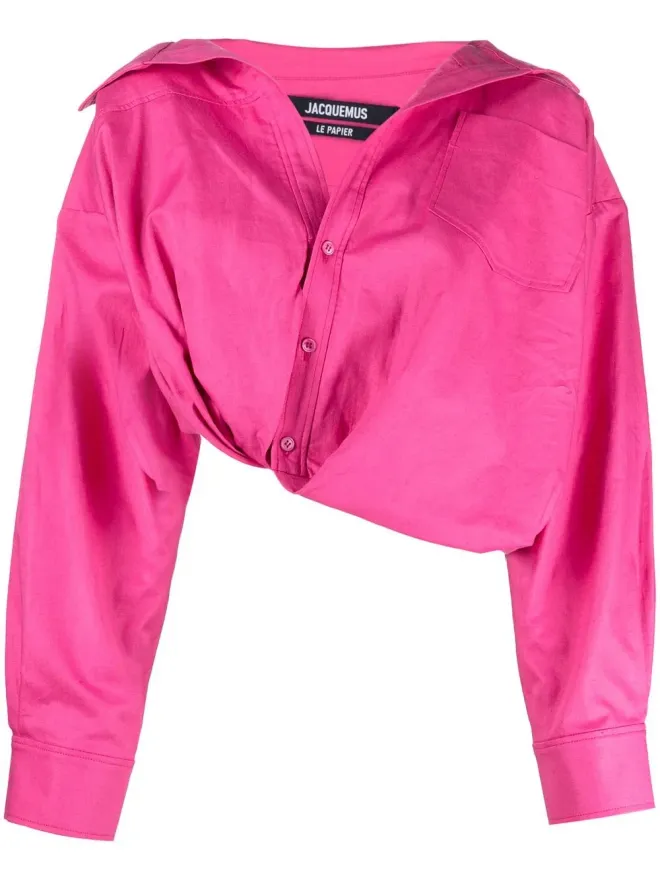 JACQUEMUS Jacquemus La Chemise Mejean タック入りブラウスの商品画像