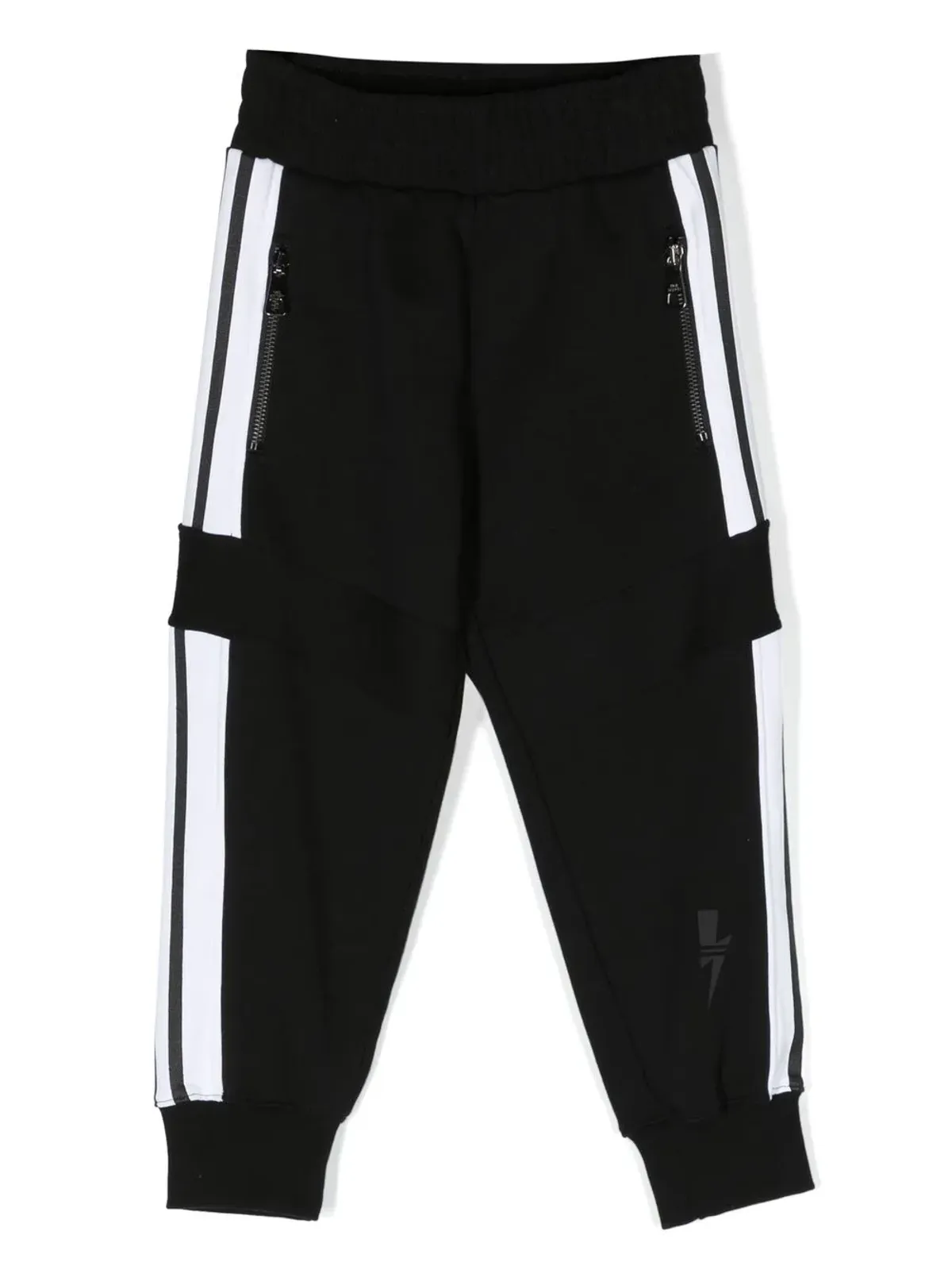Neil Barrett Kids ロゴプリントディテール トラックパンツ - ブラック - 画像1