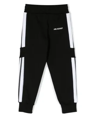 Neil Barrett Kids ロゴプリントディテール トラックパンツ - ブラック - サムネイル2