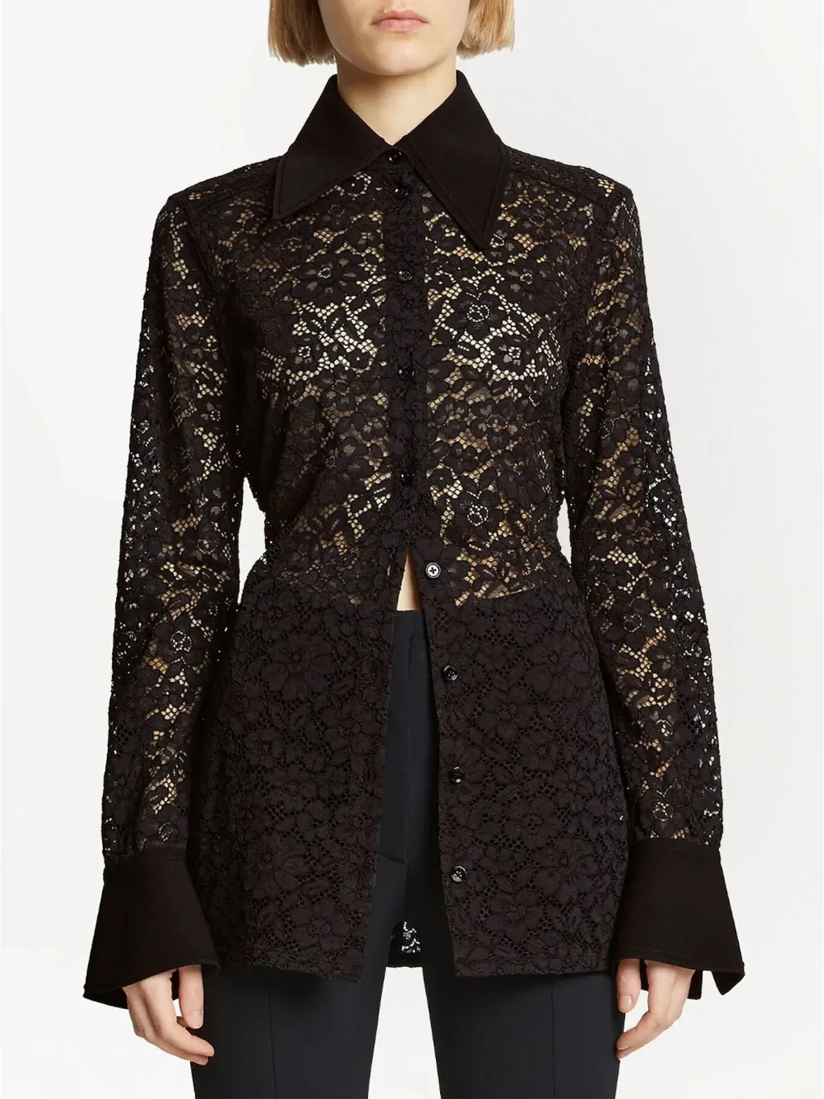 Proenza Schouler 花柄レースシャツ - 画像5