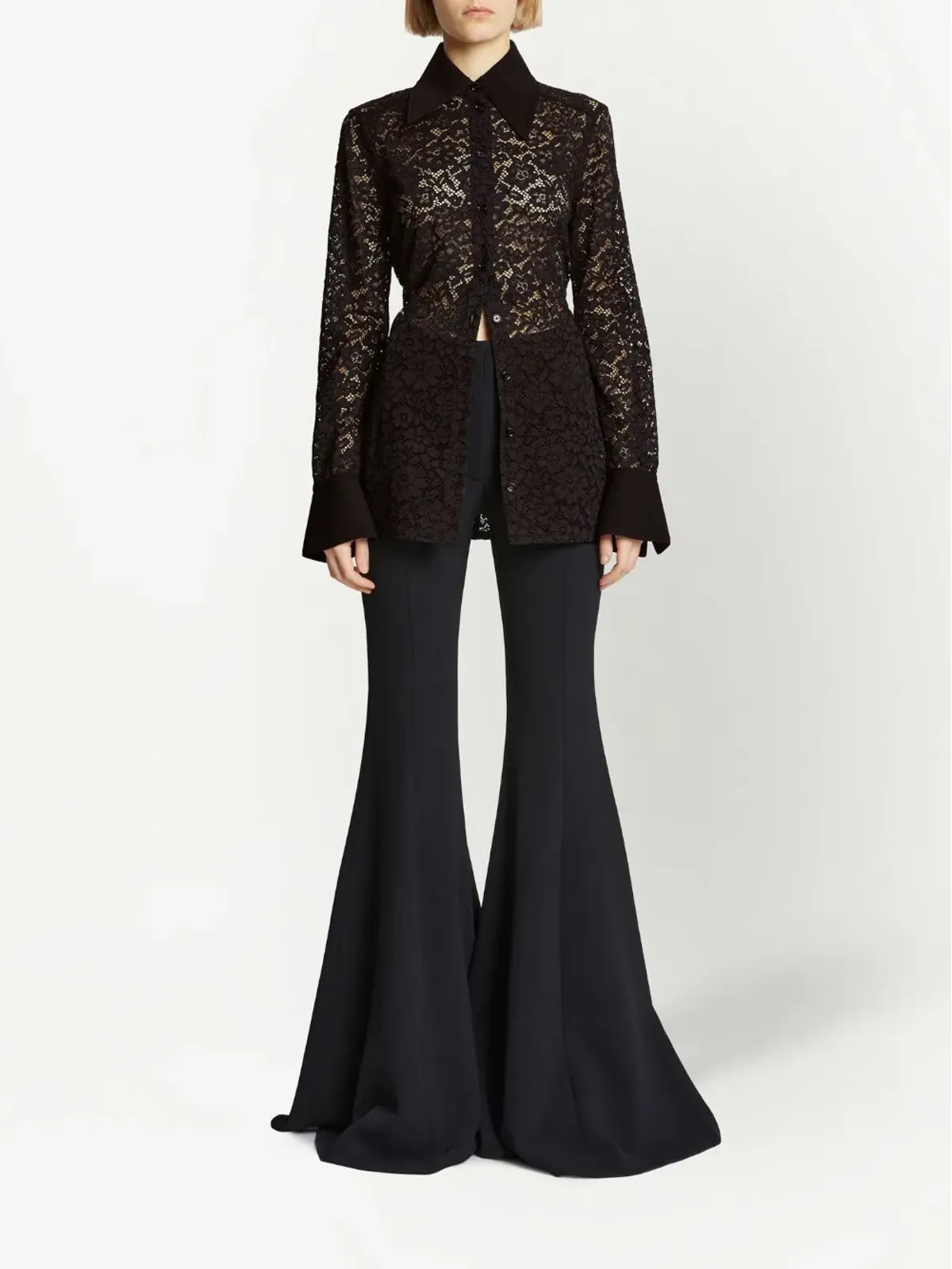 Proenza Schouler 花柄レースシャツ - 画像2
