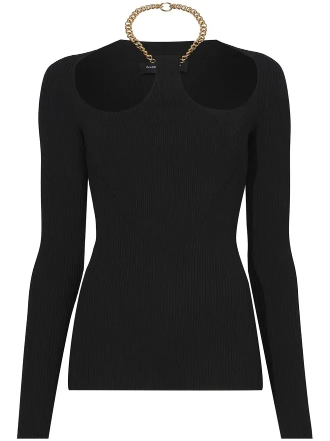 Proenza Schouler Proenza Schouler チェーンディテール リブニットジャンパーの商品画像