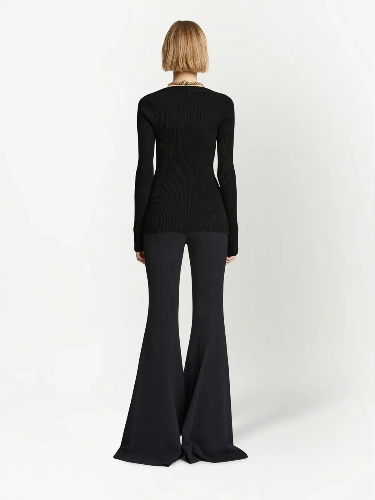Proenza Schouler チェーンディテール リブニットジャンパー - 画像4