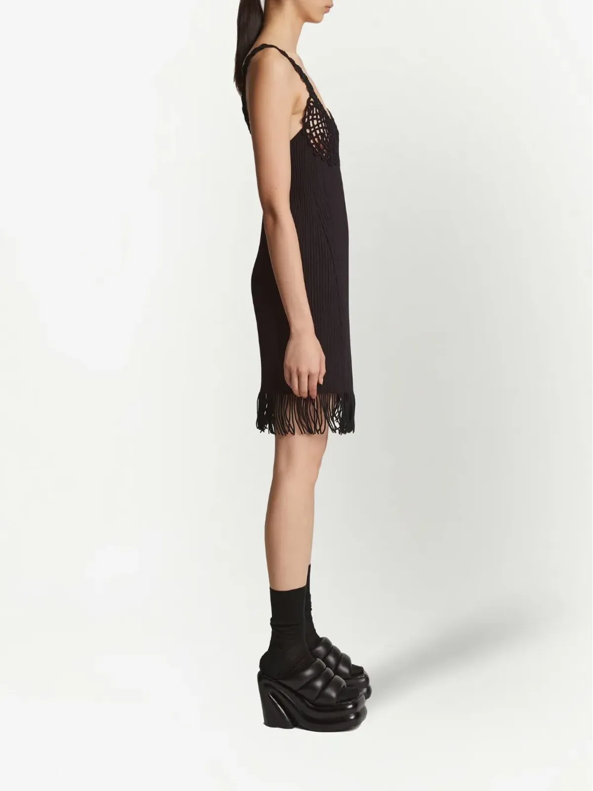 Proenza Schouler 刺繍ディテール入りリブニットドレス - 画像3