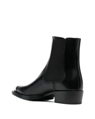Alexander McQueen トゥキャップ レザーブーツ ブラック - サムネイル3