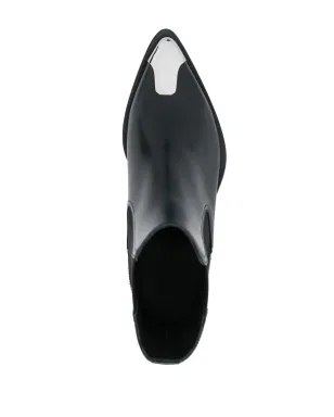 Alexander McQueen トゥキャップ レザーブーツ ブラック - サムネイル4