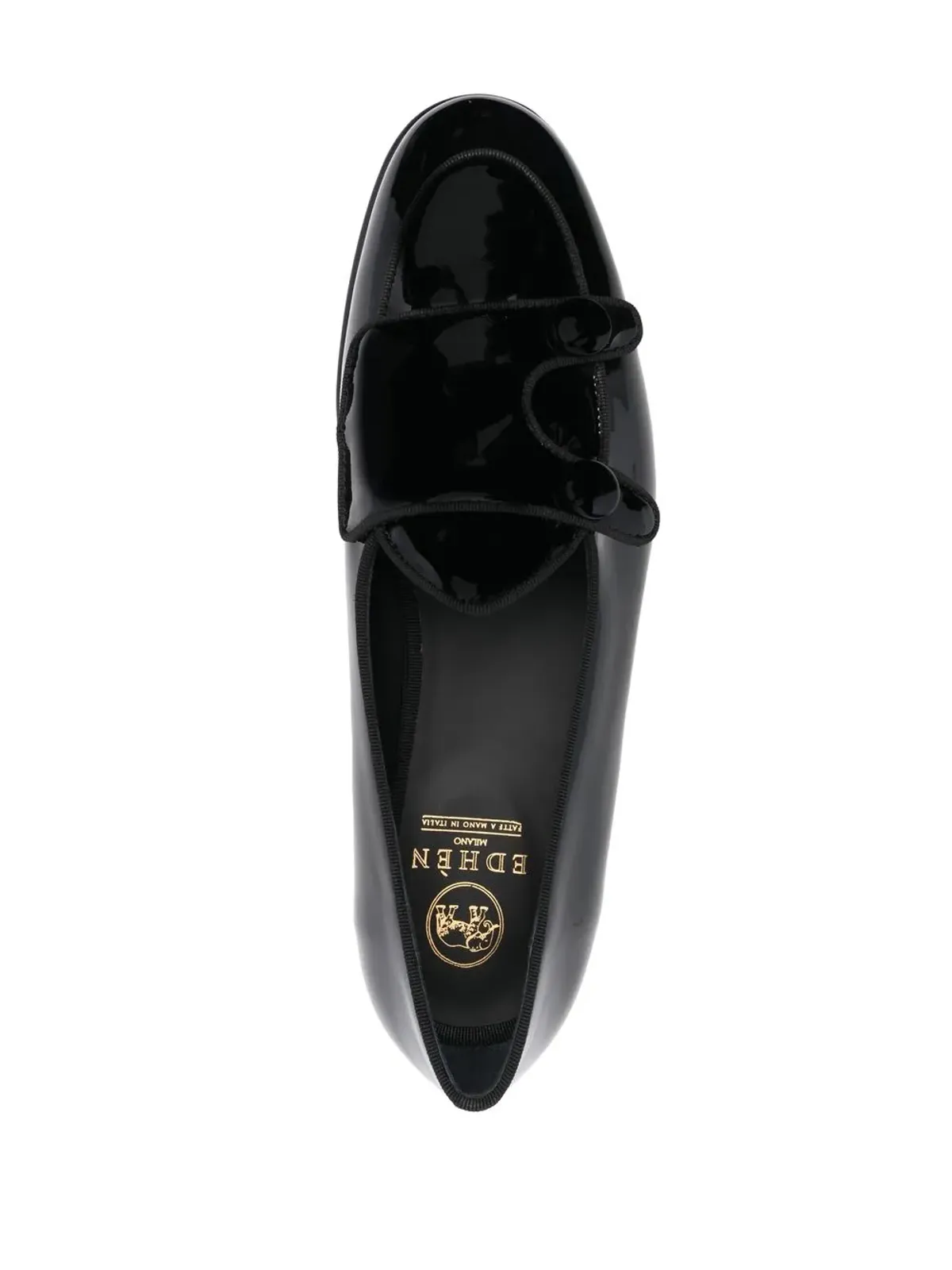 Edhen Milano パテントレザー ローファー - ブラック - 画像4