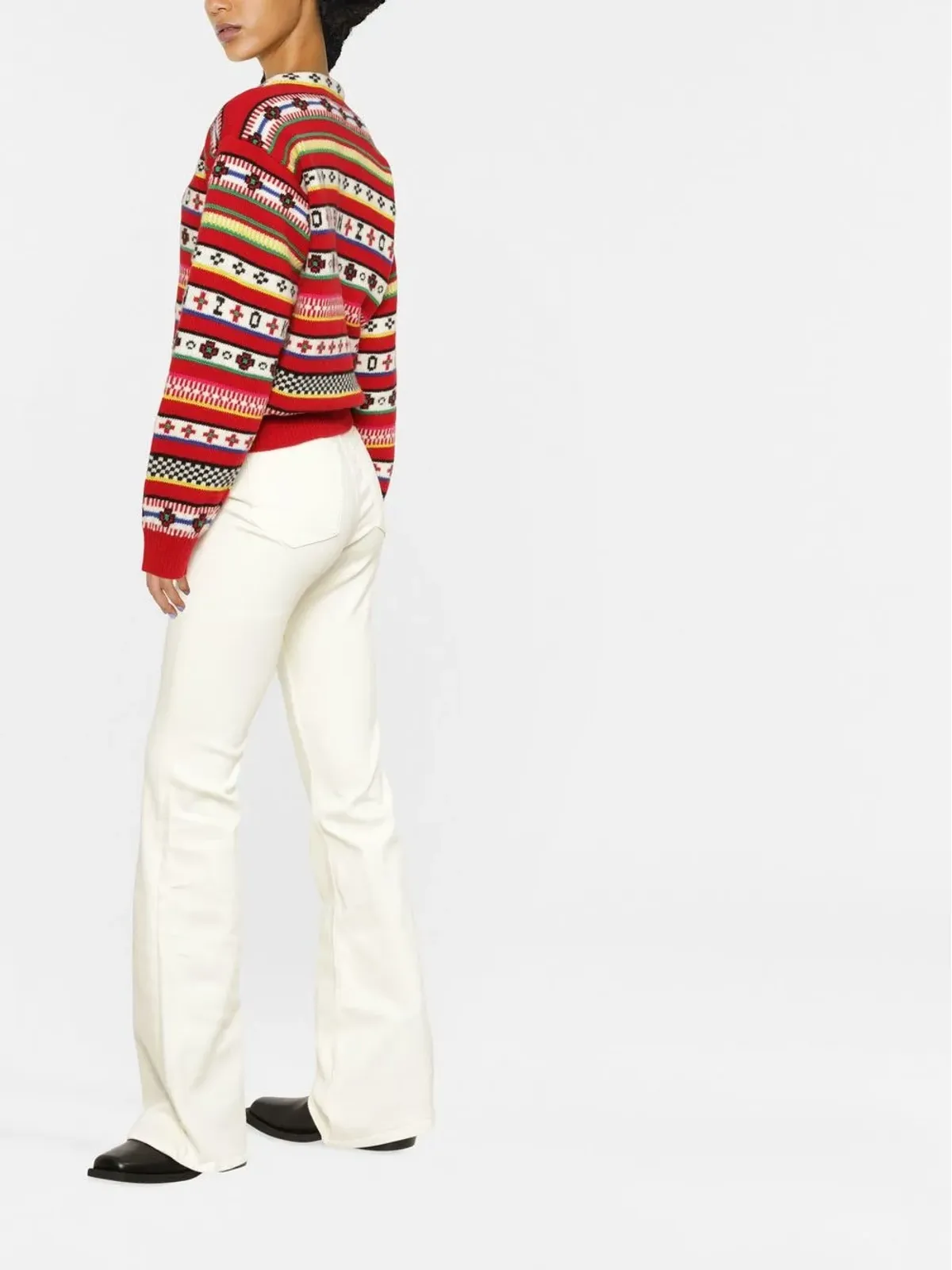 Kenzo インターシャ編みロゴジャンパー - レッド - 画像3