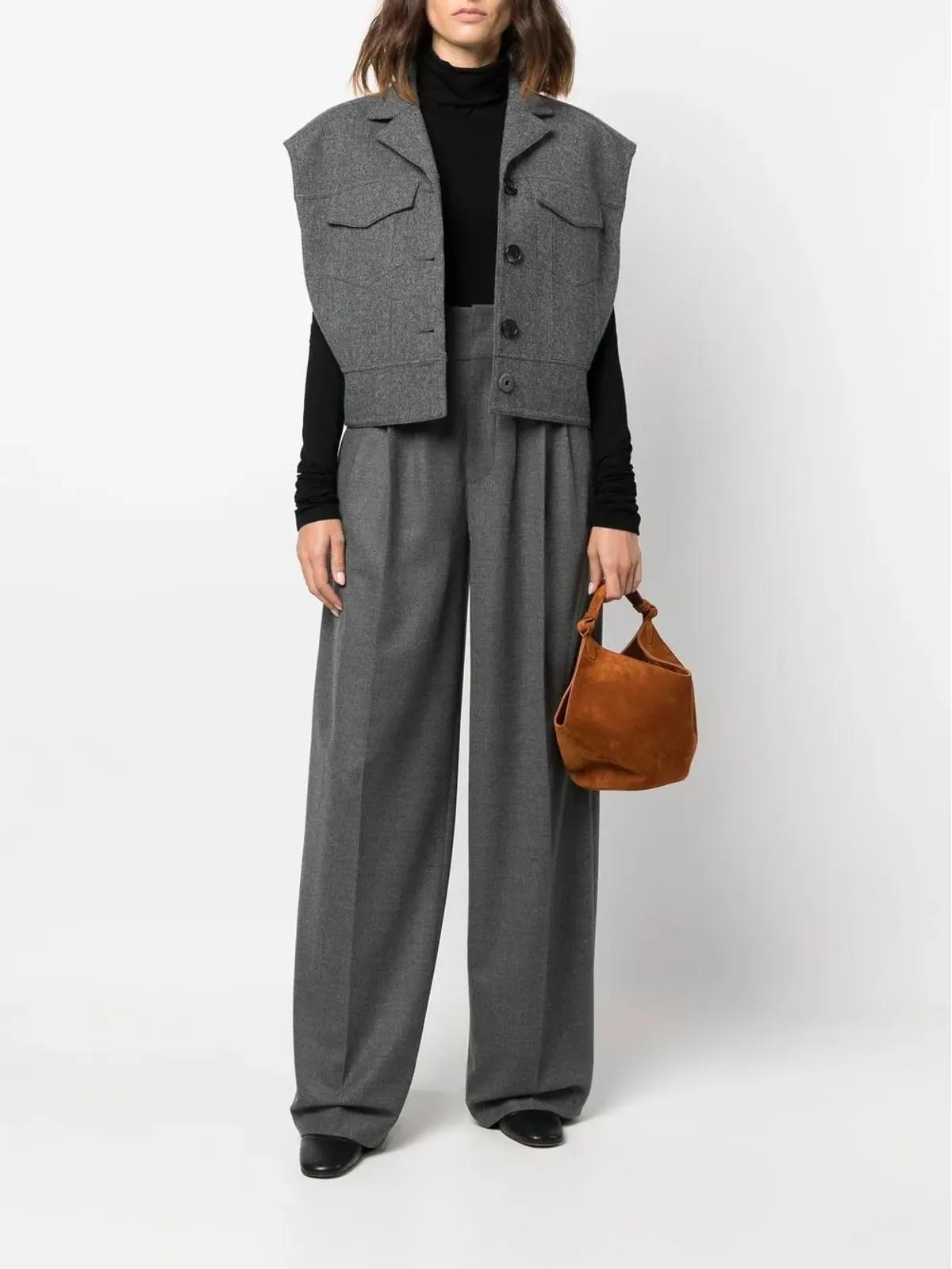 Altuzarra テーラード・ワイドレッグパンツ - グレー - 画像2
