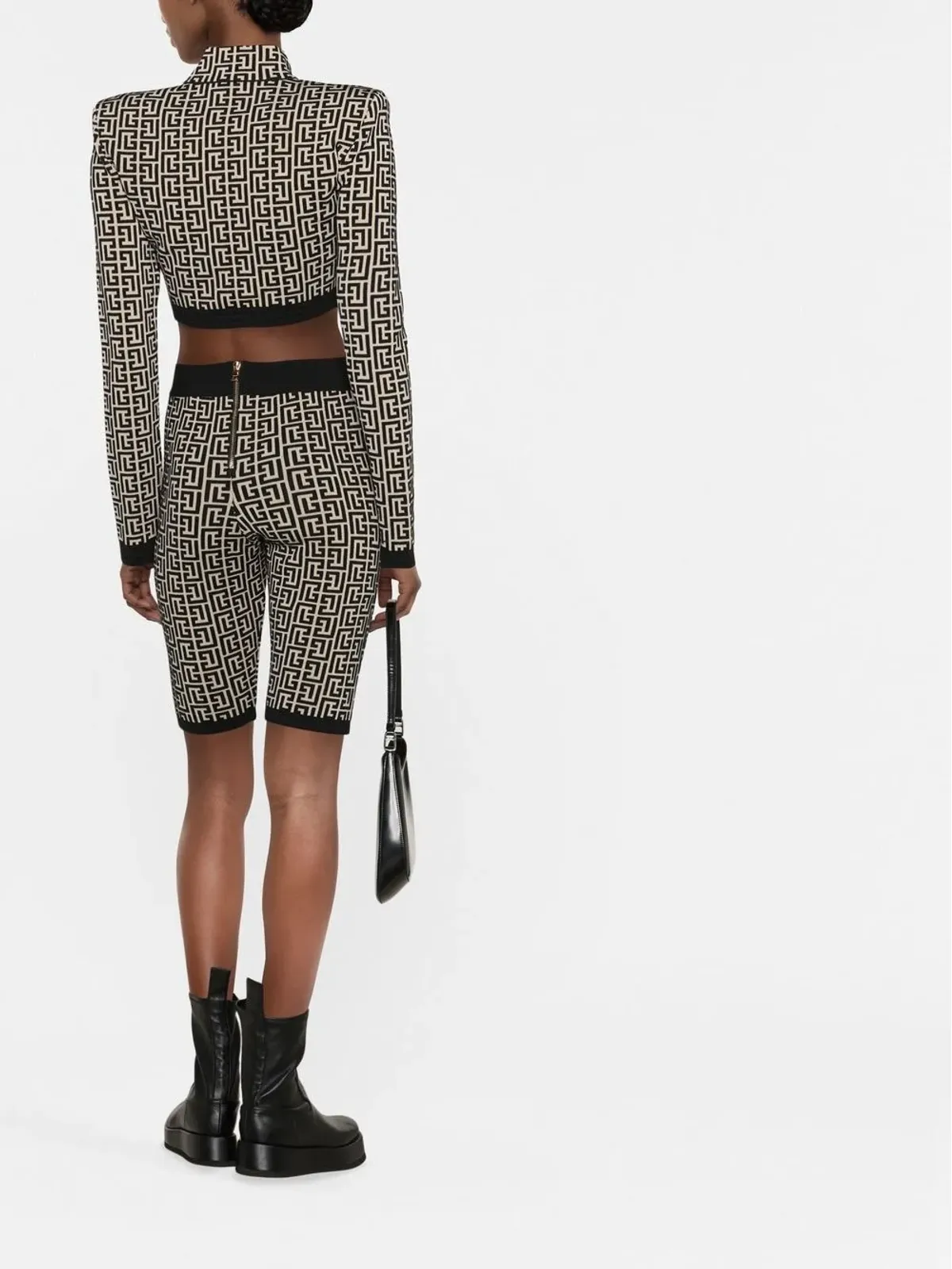 Balmain モノグラム柄ニットショーツ - 画像3