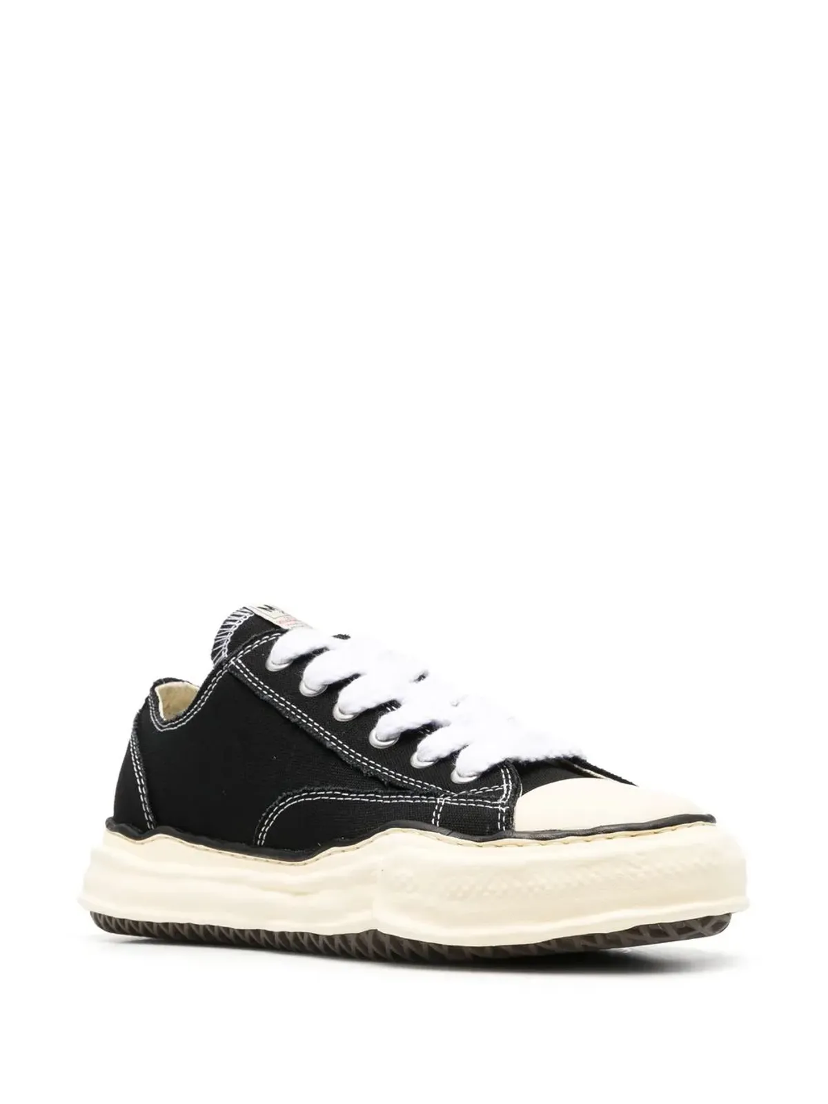 Maison MIHARA YASUHIRO ロゴパッチ レースアップ スニーカー - 画像2